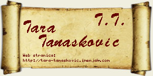 Tara Tanasković vizit kartica